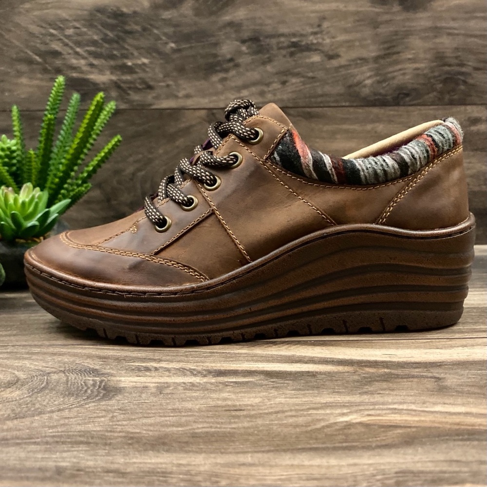 NIB Bionica Gervais Platform Wedge Oxford Sneaker - Picture 5 of 11